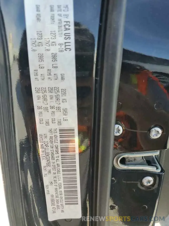 13 fotografías del automóvil dañado 1C4PJLLB3KD247681 JEEP GRAND CHER 2019
