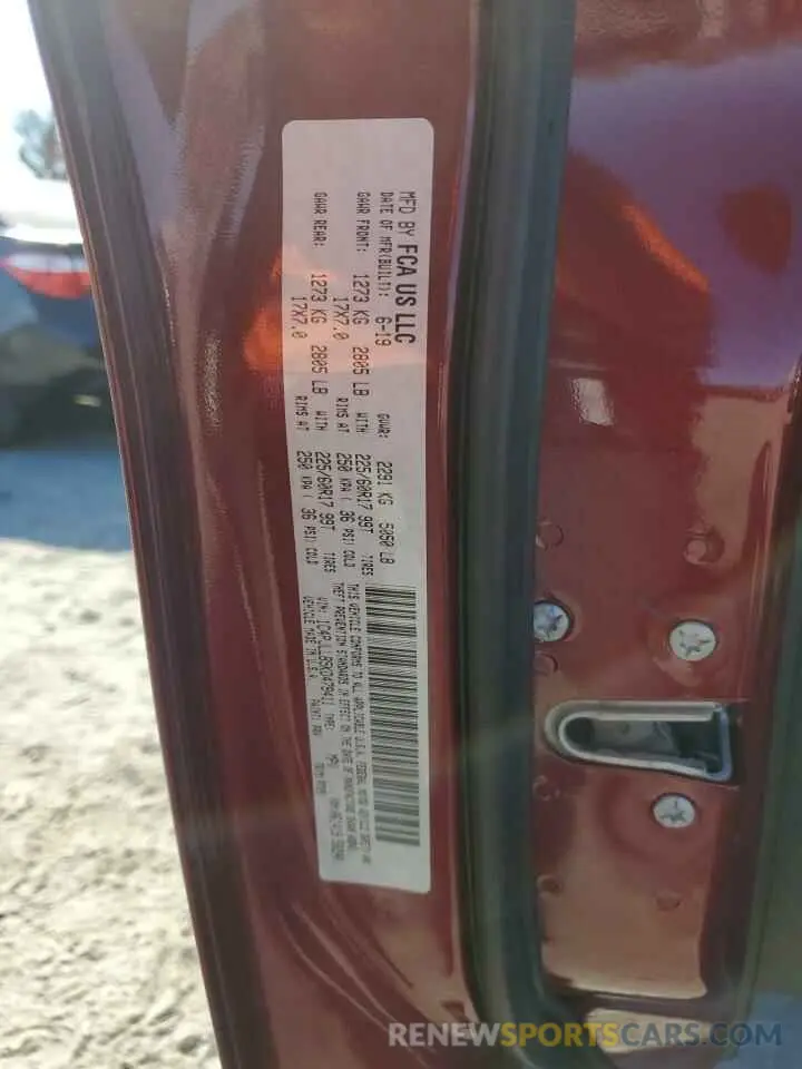 14 fotografías del automóvil dañado 1C4PJLLB5KD479411 JEEP GRAND CHER 2019