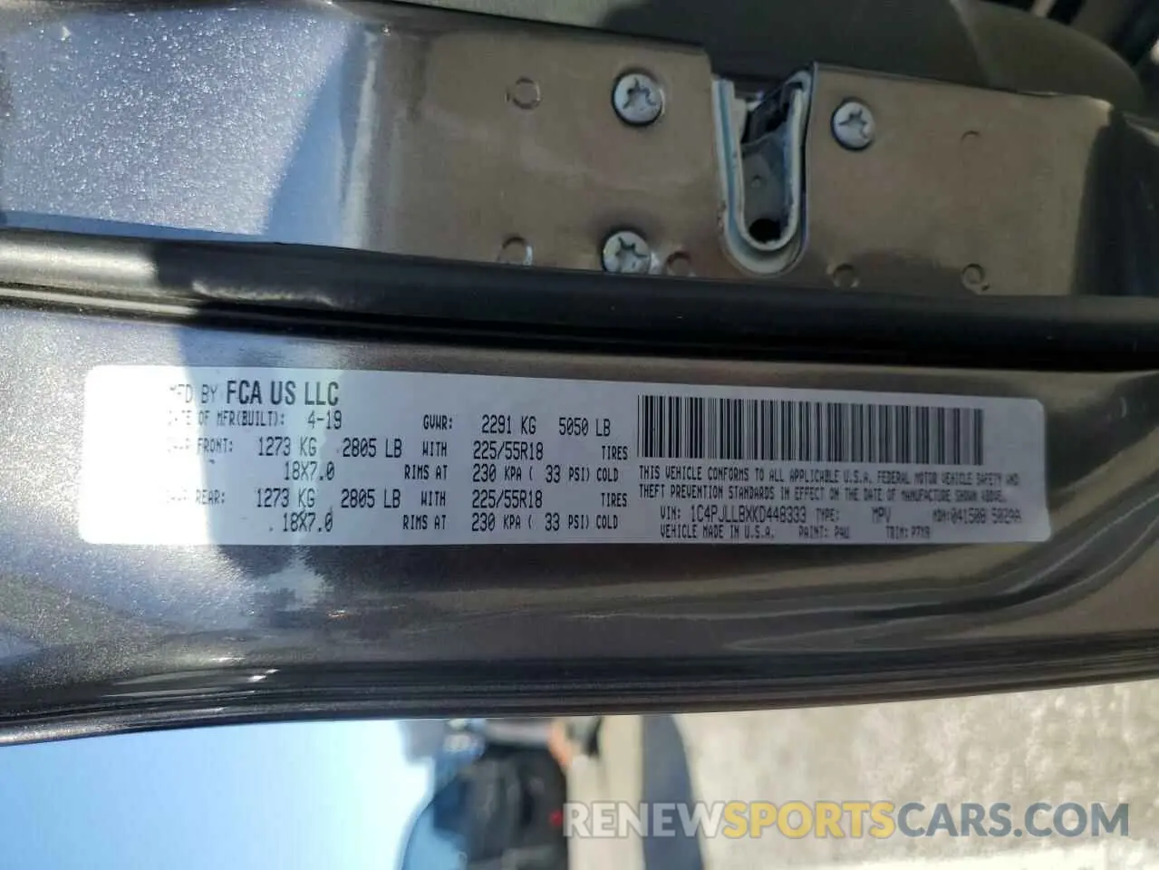 16 fotografías del automóvil dañado 1C4PJLLBXKD448333 JEEP GRAND CHER 2019