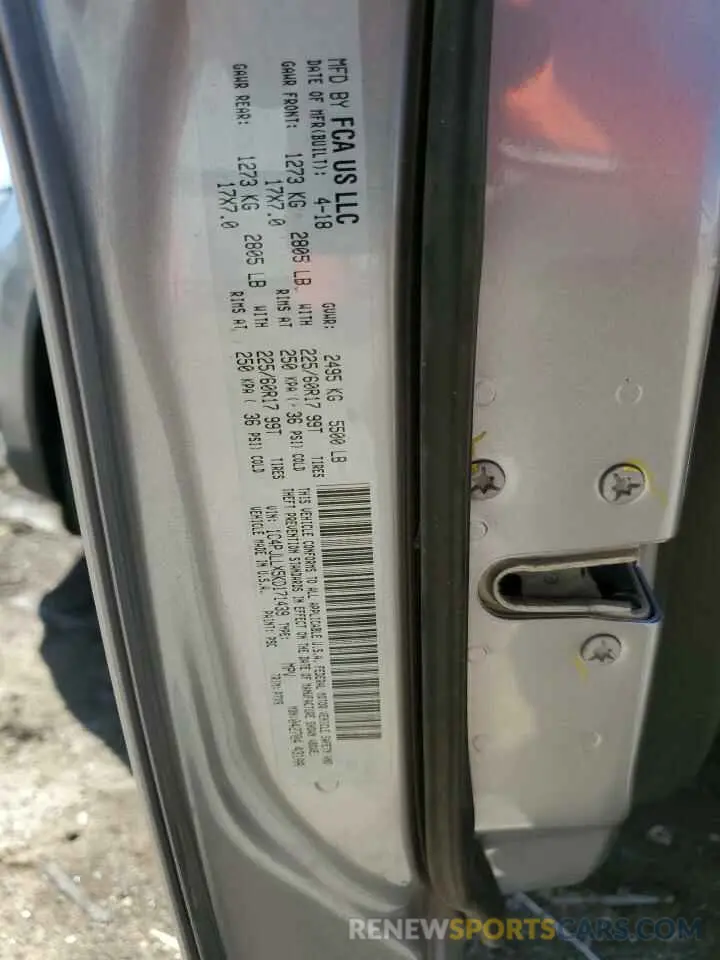 13 fotografías del automóvil dañado 1C4PJLLX5KD171439 JEEP GRAND CHER 2019