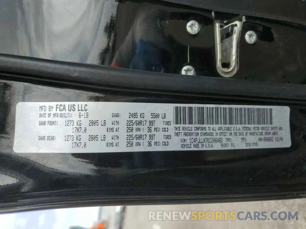 12 fotografías del automóvil dañado 1C4PJLLX7KD206465 JEEP GRAND CHER 2019