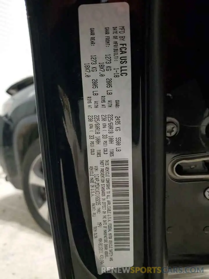 13 fotografías del automóvil dañado 1C4PJMDX1KD102235 JEEP GRAND CHER 2019