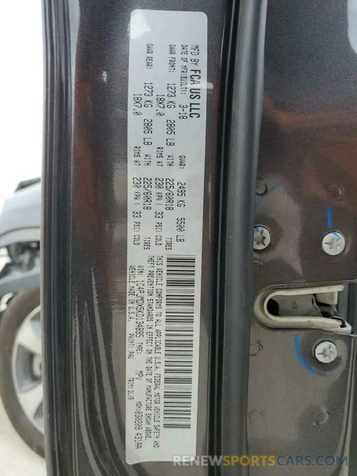 13 fotografías del automóvil dañado 1C4PJMDX5KD134895 JEEP GRAND CHER 2019