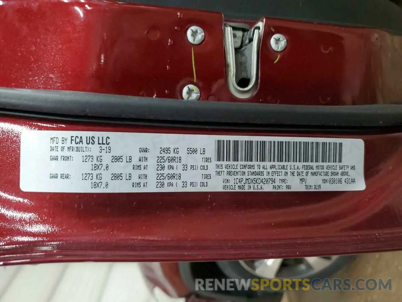 13 fotografías del automóvil dañado 1C4PJMDX5KD420794 JEEP GRAND CHER 2019