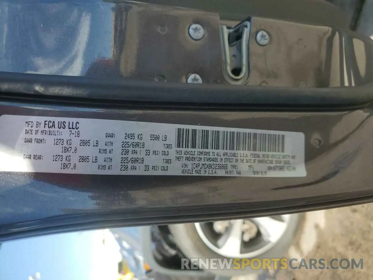 12 fotografías del automóvil dañado 1C4PJMDX8KD236868 JEEP GRAND CHER 2019