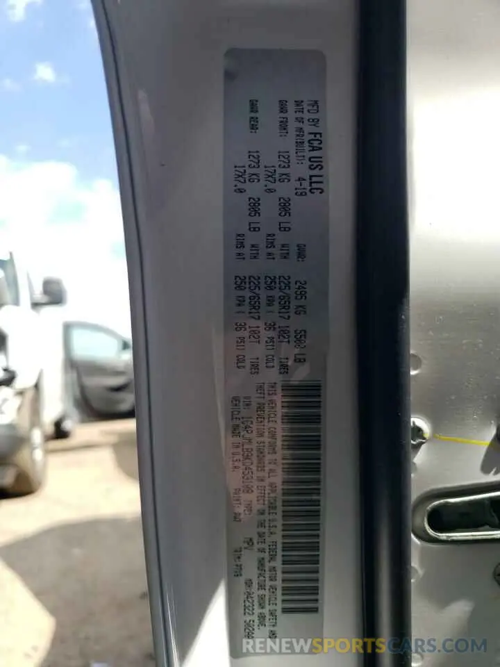 12 fotografías del automóvil dañado 1C4PJMLB9KD453108 JEEP GRAND CHER 2019