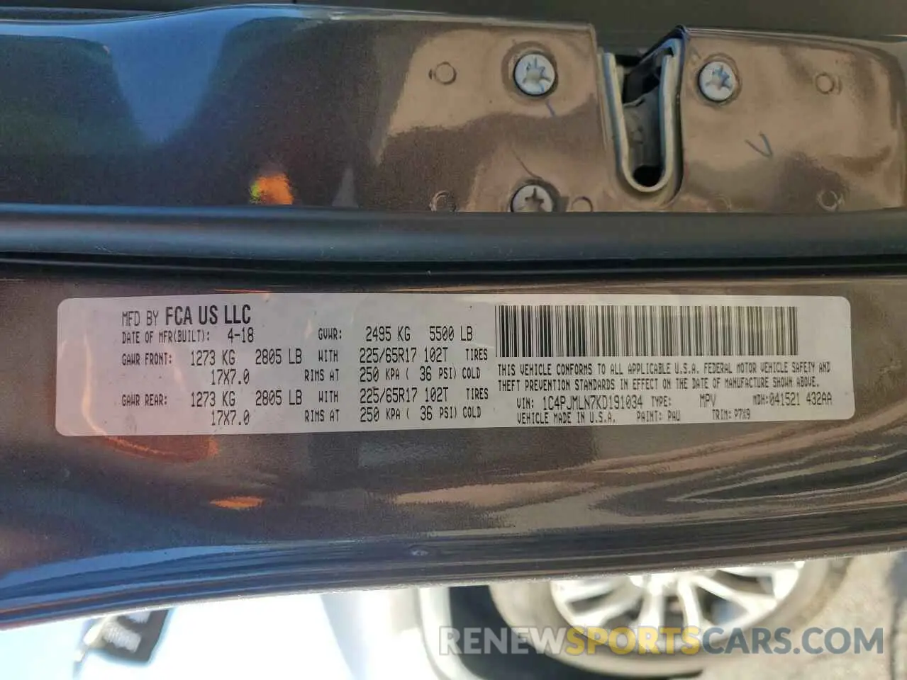 13 fotografías del automóvil dañado 1C4PJMLN7KD191034 JEEP GRAND CHER 2019