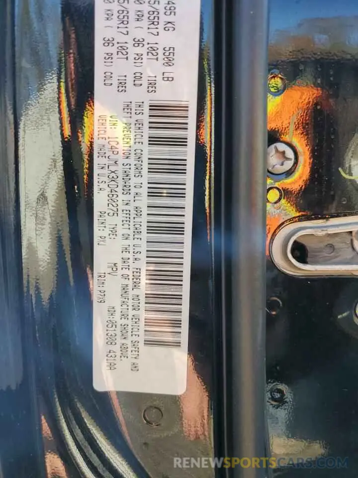 13 fotografías del automóvil dañado 1C4PJMLX3KD460275 JEEP GRAND CHER 2019