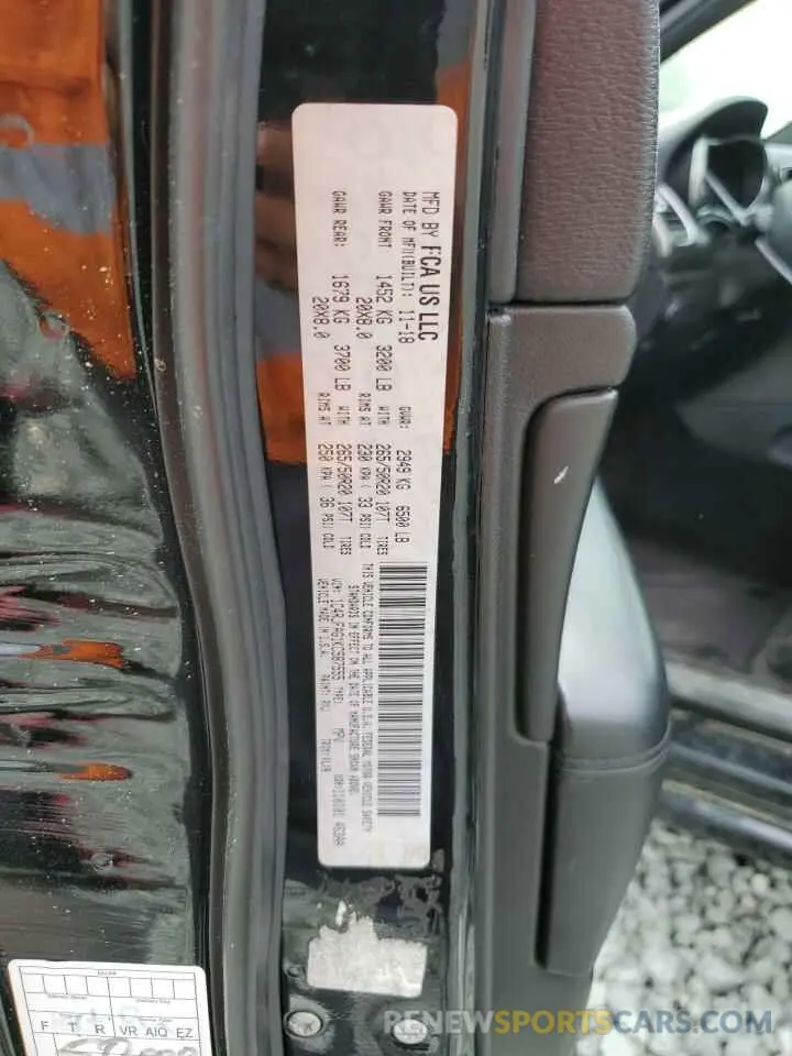 13 fotografías del automóvil dañado 1C4RJFAG1KC587555 JEEP GRAND CHER 2019