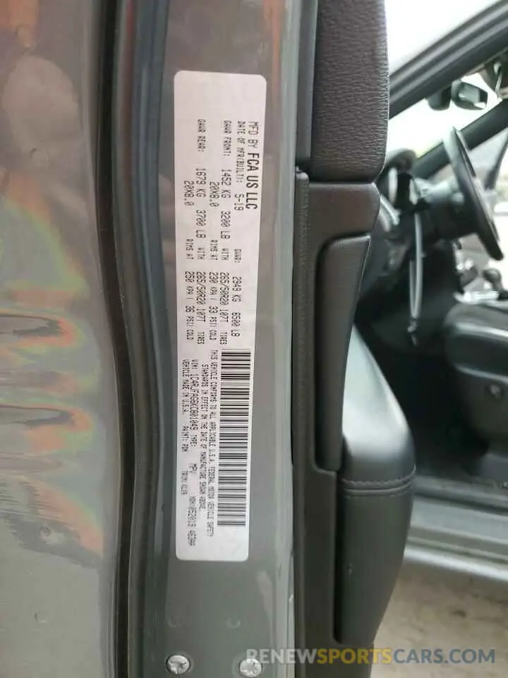 13 fotografías del automóvil dañado 1C4RJFAG6KC801049 JEEP GRAND CHER 2019