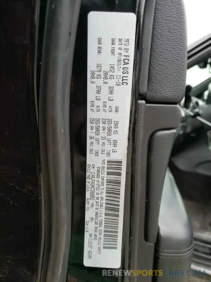 13 fotografías del automóvil dañado 1C4RJFAGXKC592852 JEEP GRAND CHER 2019