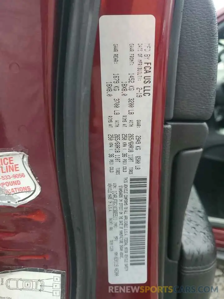 13 fotografías del automóvil dañado 1C4RJFBG1KC665511 JEEP GRAND CHER 2019