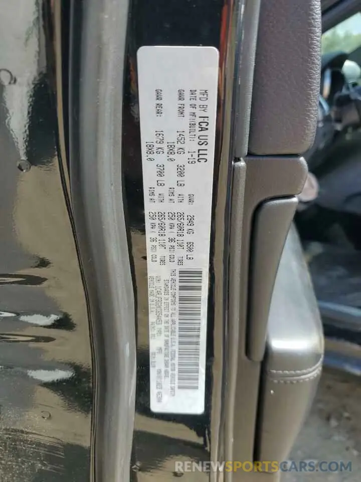 13 fotografías del automóvil dañado 1C4RJFBG2KC654453 JEEP GRAND CHER 2019