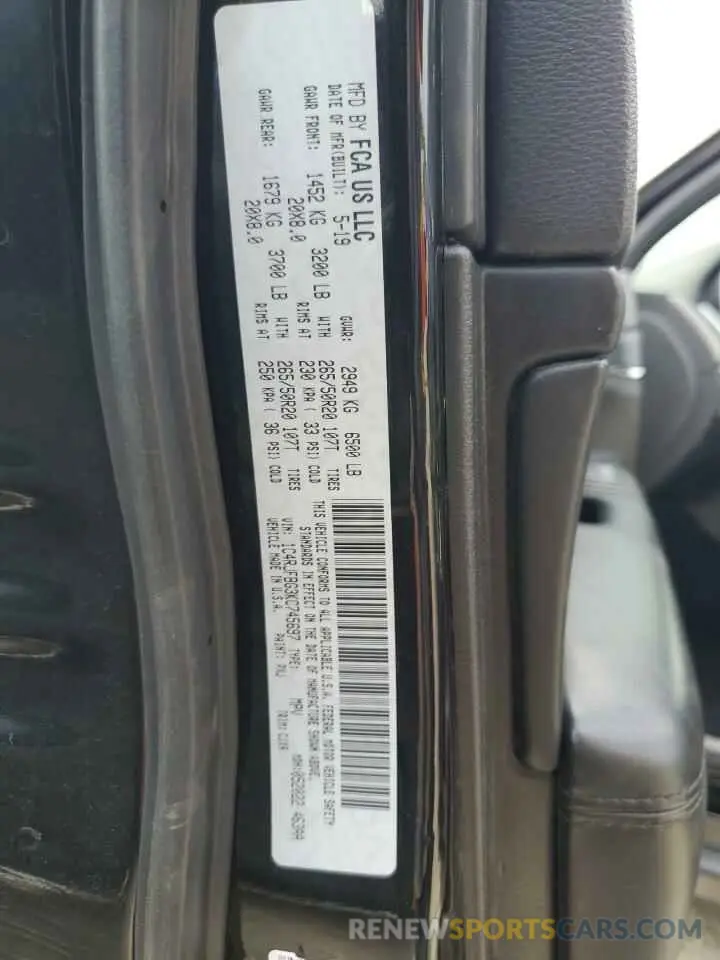 13 fotografías del automóvil dañado 1C4RJFBG3KC745697 JEEP GRAND CHER 2019