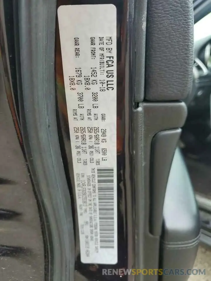 13 fotografías del automóvil dañado 1C4RJFBG5KC553813 JEEP GRAND CHER 2019