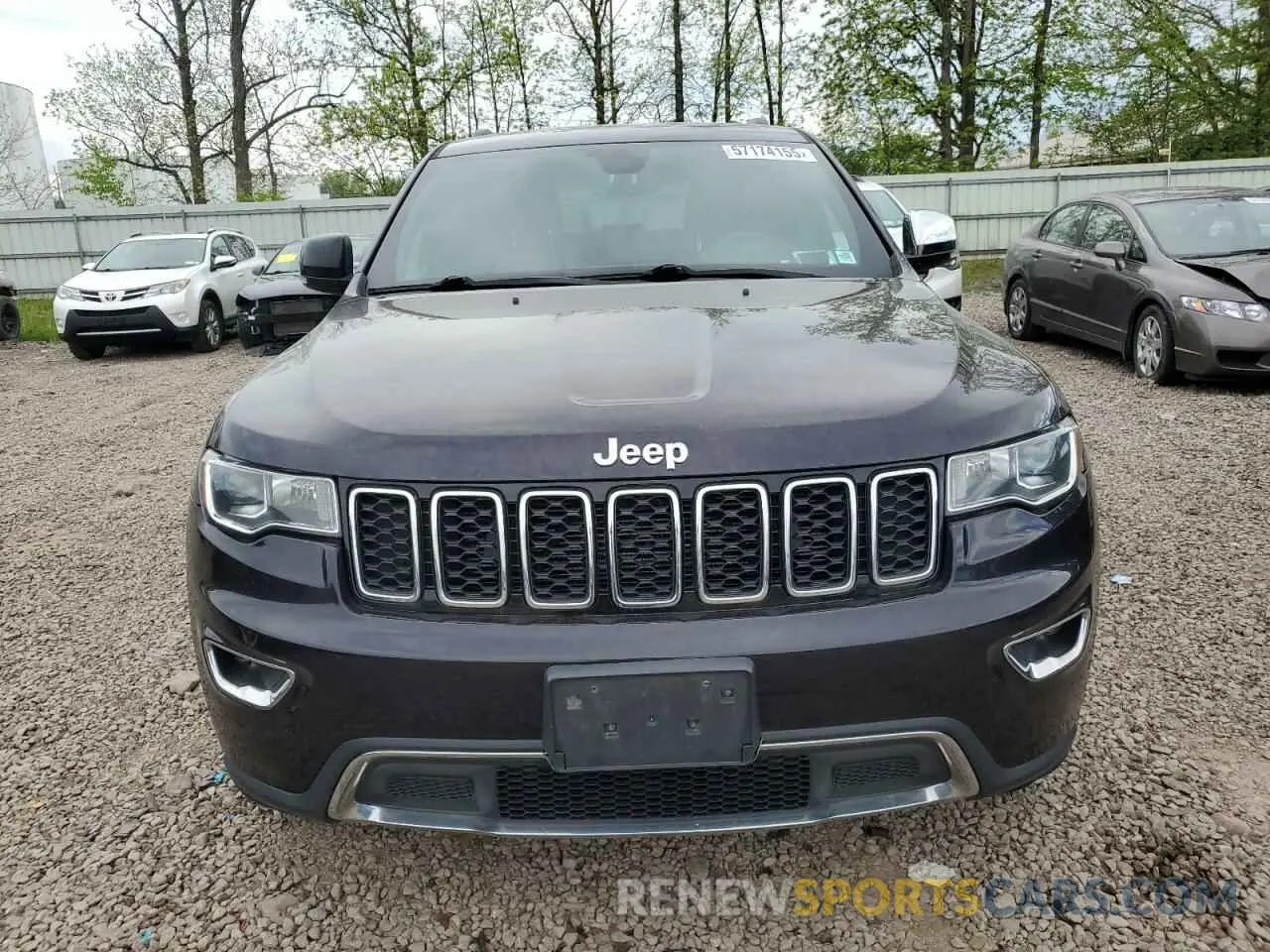 5 fotografías del automóvil dañado 1C4RJFBG5KC553813 JEEP GRAND CHER 2019
