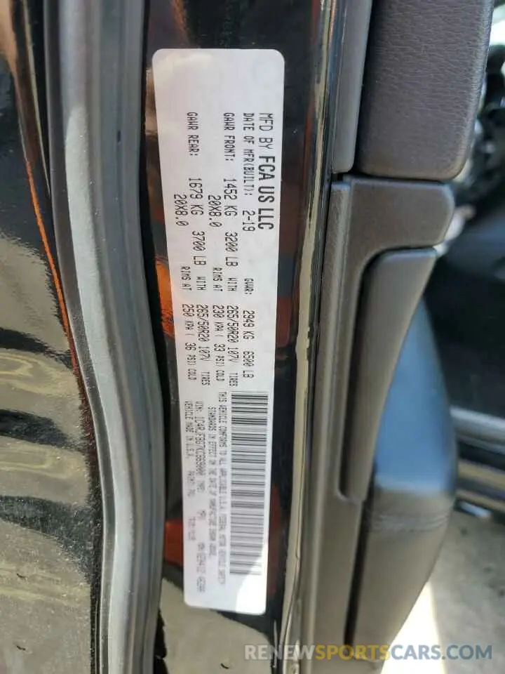15 fotografías del automóvil dañado 1C4RJFBG7KC669000 JEEP GRAND CHER 2019