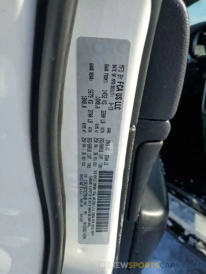 13 fotografías del automóvil dañado 1C4RJFBG7KC725498 JEEP GRAND CHER 2019