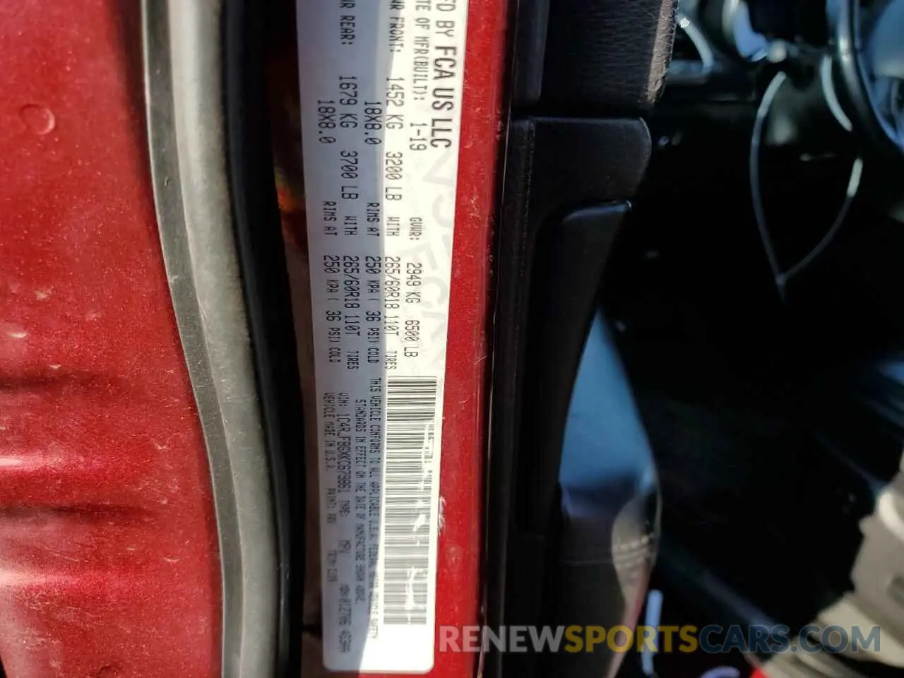 13 fotografías del automóvil dañado 1C4RJFBGXKC679861 JEEP GRAND CHER 2019