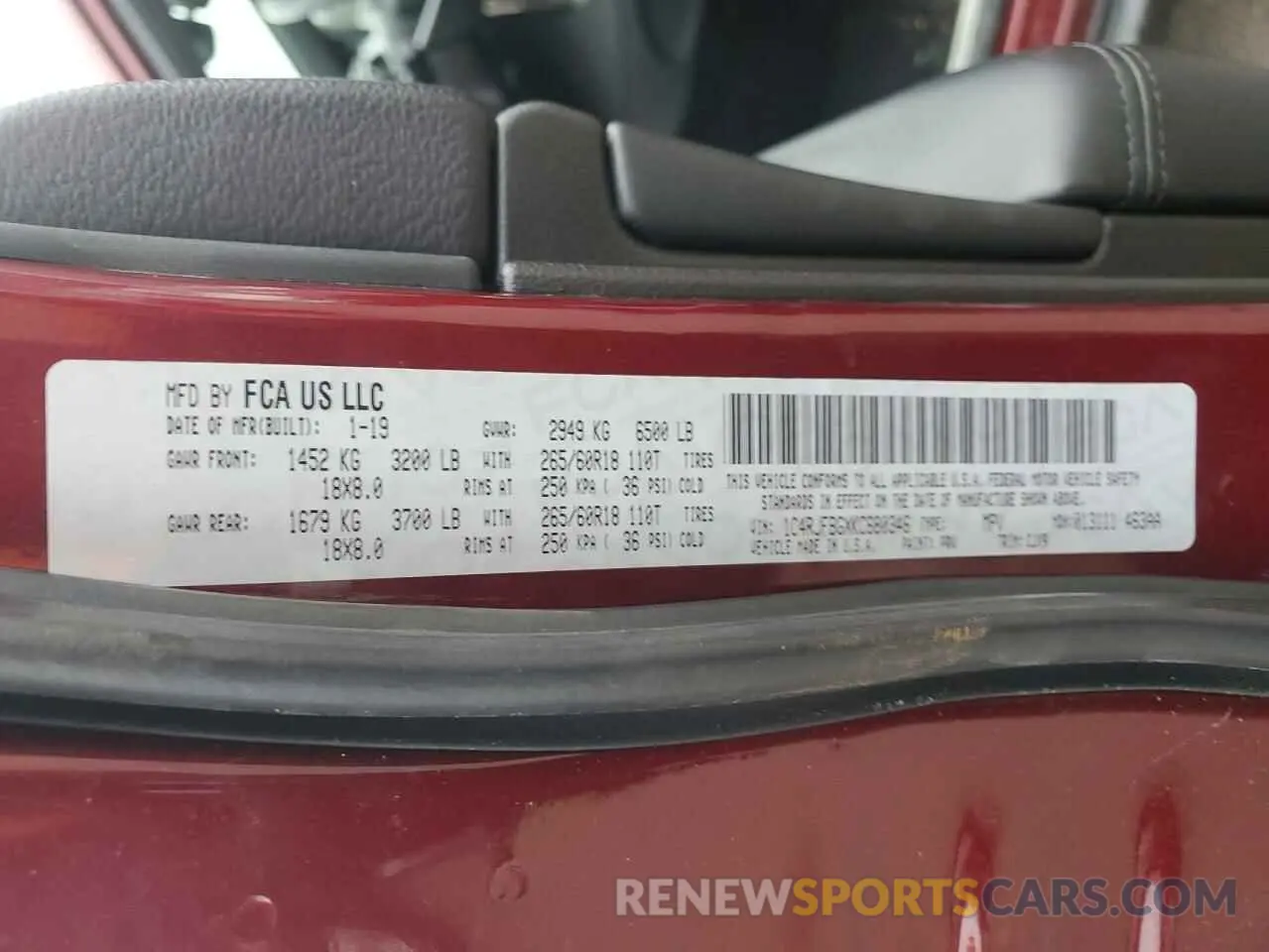 13 fotografías del automóvil dañado 1C4RJFBGXKC680346 JEEP GRAND CHER 2019
