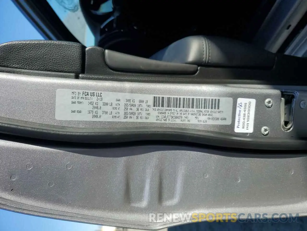 13 fotografías del automóvil dañado 1C4RJFCT9KC680270 JEEP GRAND CHER 2019