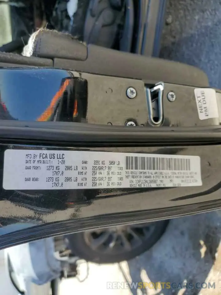 12 fotografías del automóvil dañado 1C4PJLCB4LD605887 JEEP GRAND CHER 2020
