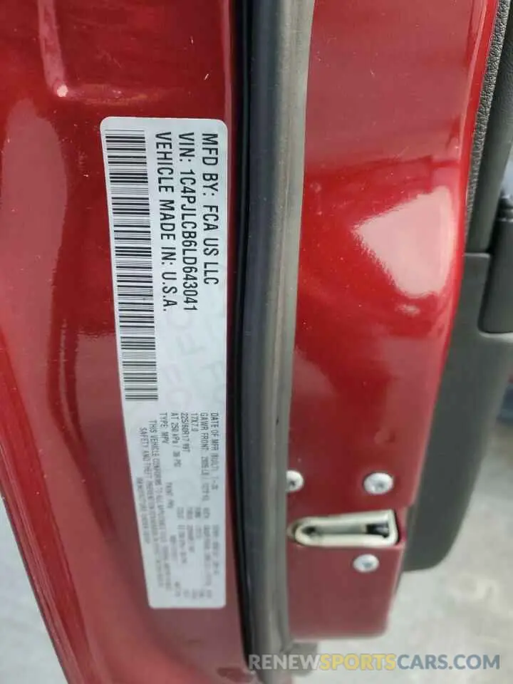 13 fotografías del automóvil dañado 1C4PJLCB6LD643041 JEEP GRAND CHER 2020