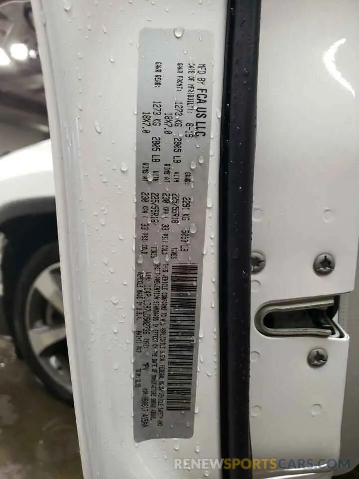 12 fotografías del automóvil dañado 1C4PJLDB7LD502736 JEEP GRAND CHER 2020