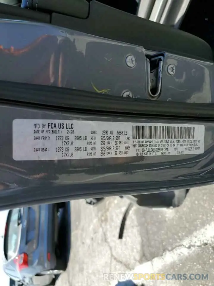 13 fotografías del automóvil dañado 1C4PJLLB4LD615593 JEEP GRAND CHER 2020