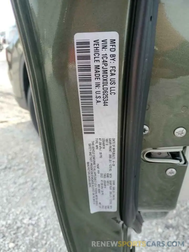 13 fotografías del automóvil dañado 1C4PJMDX0LD625344 JEEP GRAND CHER 2020
