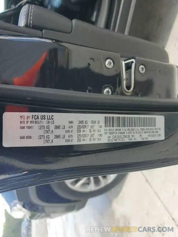 13 fotografías del automóvil dañado 1C4PJMLB1LD549199 JEEP GRAND CHER 2020