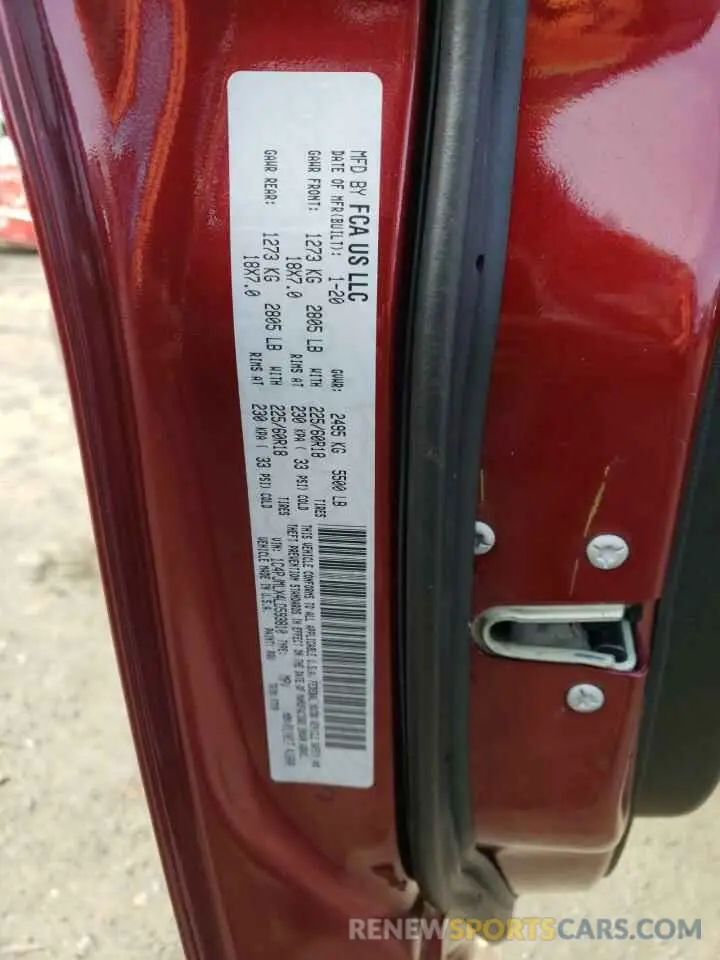 13 fotografías del automóvil dañado 1C4PJMLX4LD593810 JEEP GRAND CHER 2020
