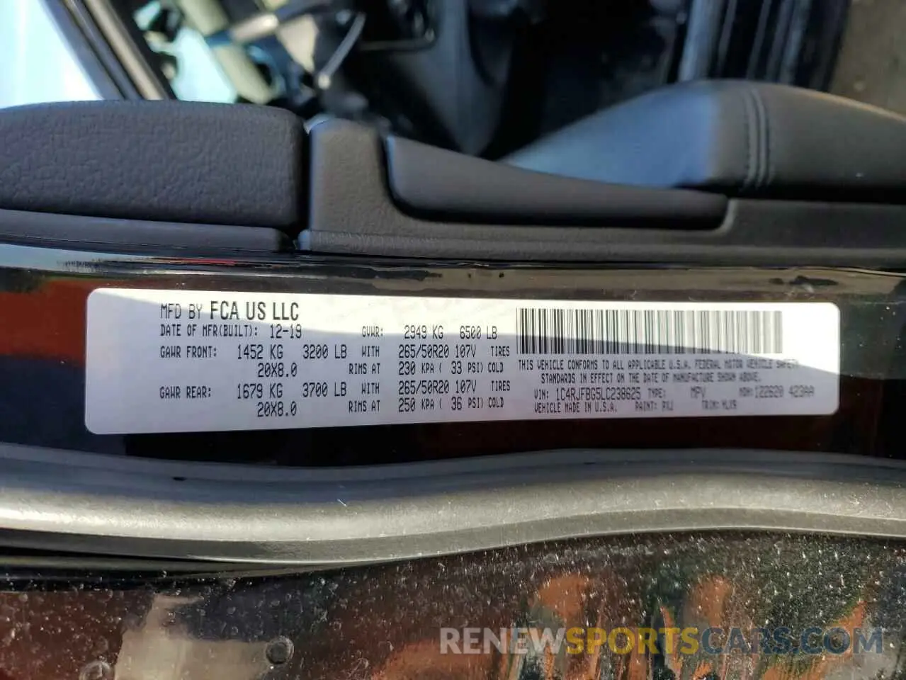 13 fotografías del automóvil dañado 1C4RJFBG5LC238625 JEEP GRAND CHER 2020