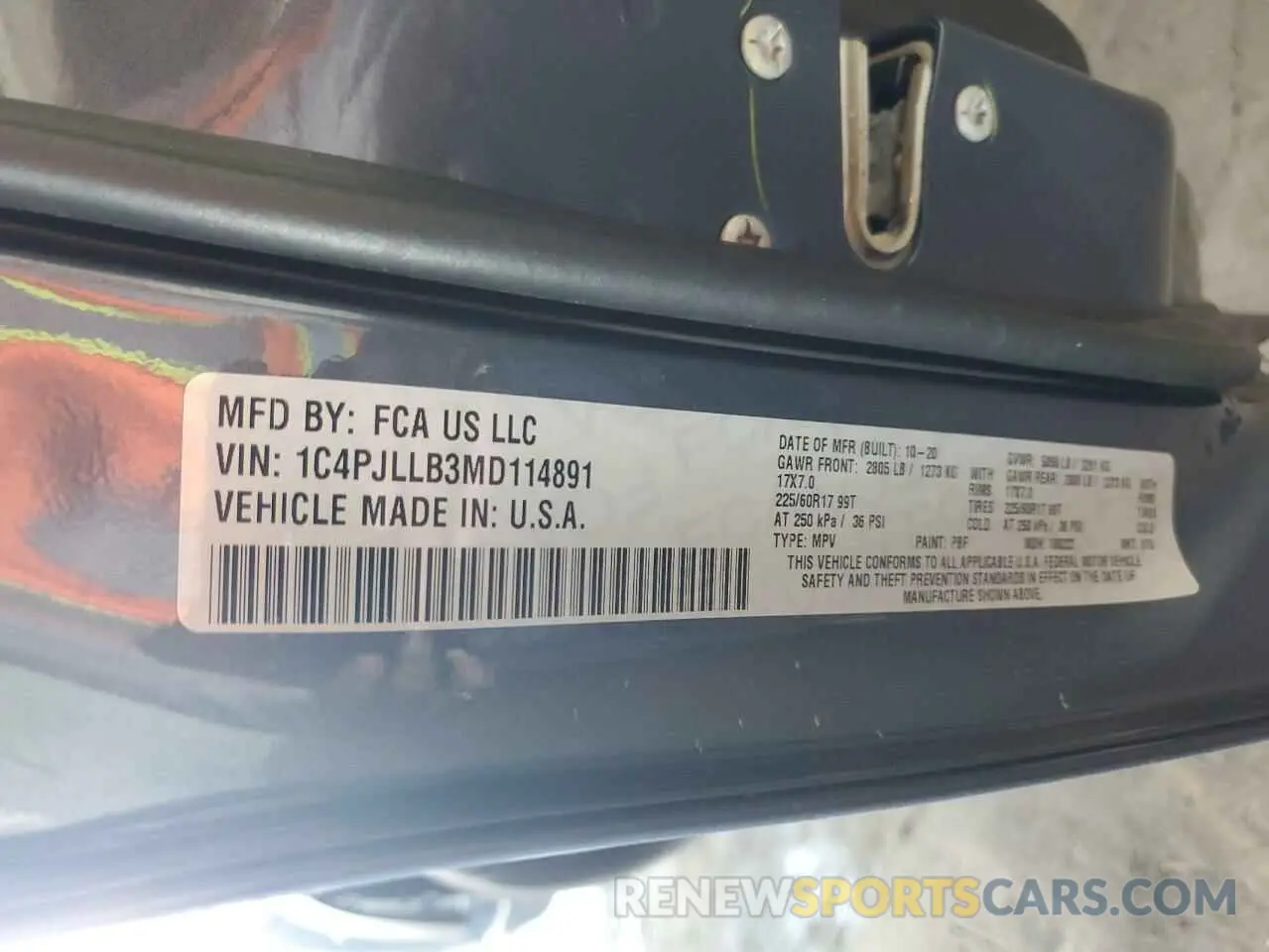 12 fotografías del automóvil dañado 1C4PJLLB3MD114891 JEEP GRAND CHER 2021