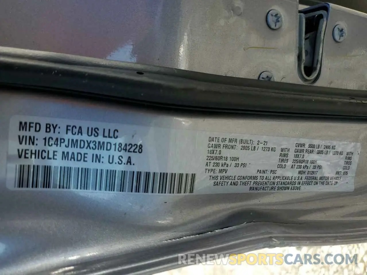 14 fotografías del automóvil dañado 1C4PJMDX3MD184228 JEEP GRAND CHER 2021