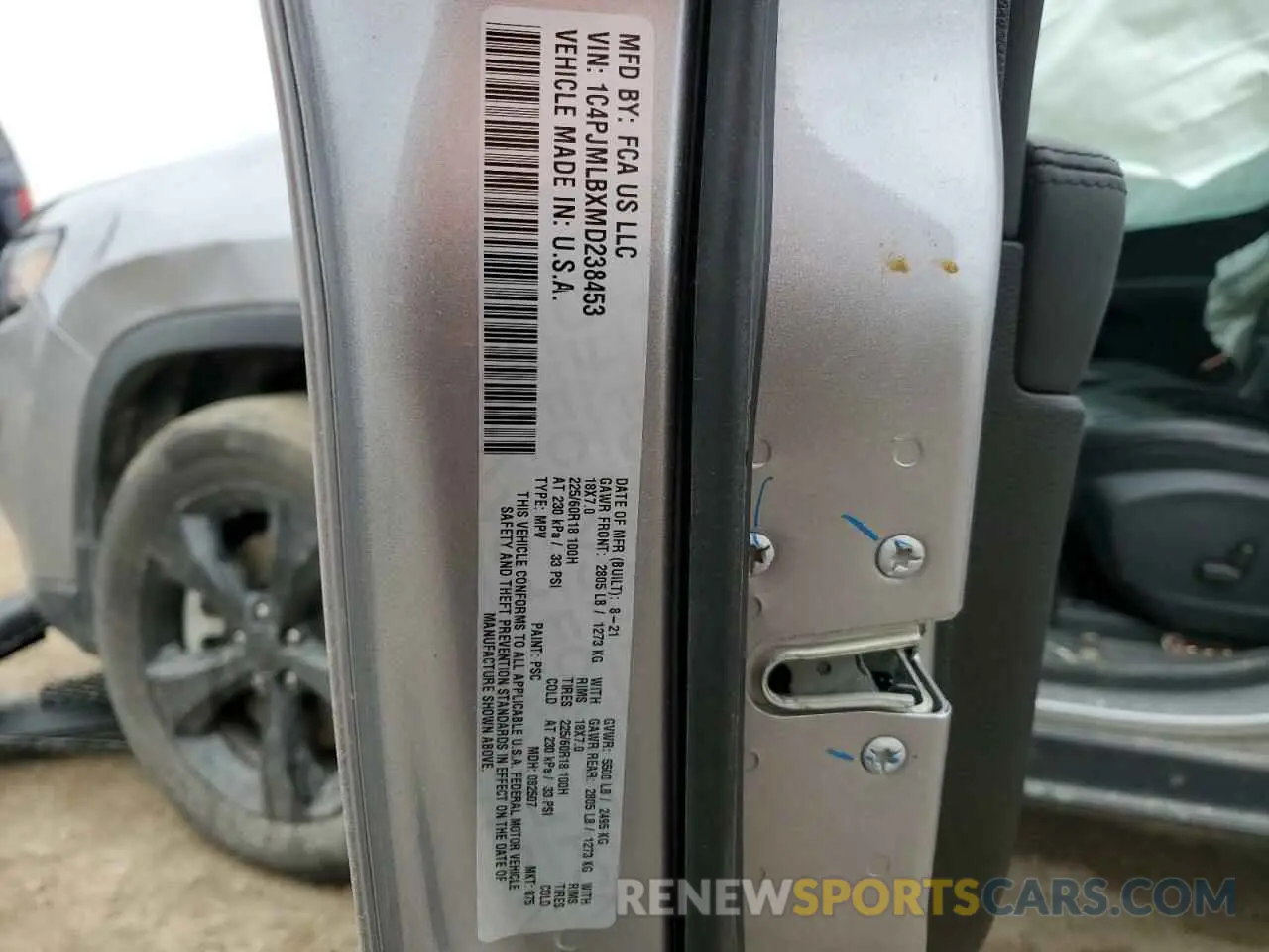 12 fotografías del automóvil dañado 1C4PJMLBXMD238453 JEEP GRAND CHER 2021