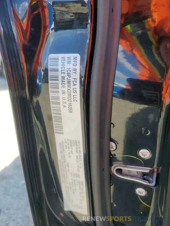13 fotografías del automóvil dañado 1C4PJMMX2MD216358 JEEP GRAND CHER 2021
