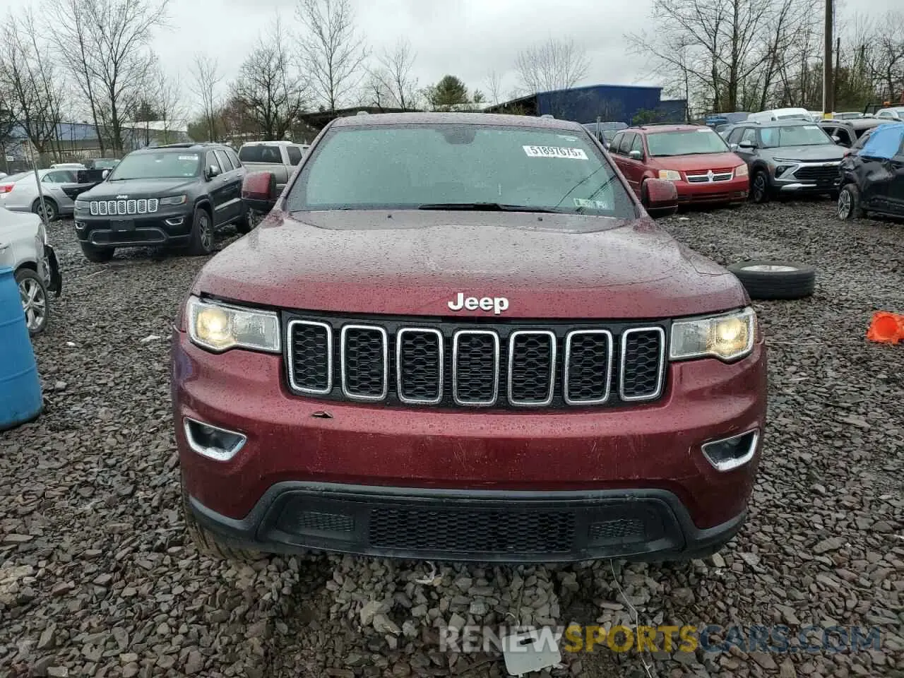 5 fotografías del automóvil dañado 1C4RJFAG7MC530327 JEEP GRAND CHER 2021