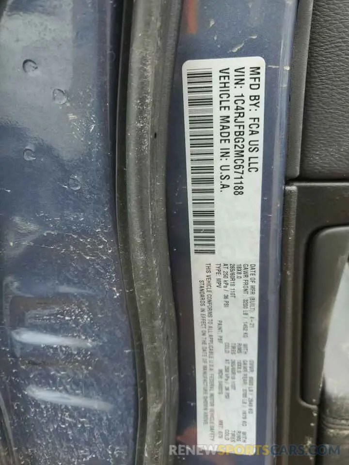 13 fotografías del automóvil dañado 1C4RJFBG2MC671188 JEEP GRAND CHER 2021
