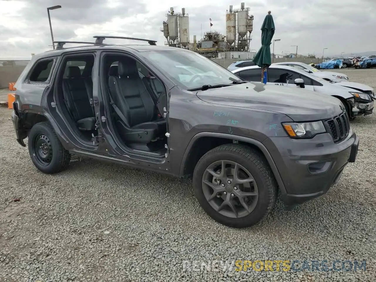 4 fotografías del automóvil dañado 1C4RJFBG7MC602626 JEEP GRAND CHER 2021