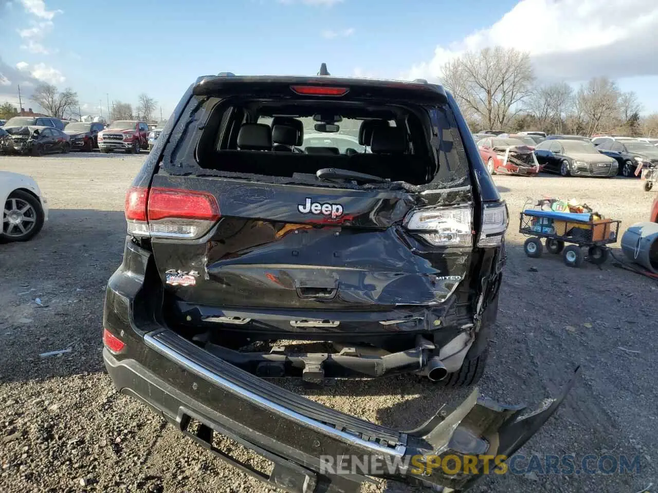 6 fotografías del automóvil dañado 1C4RJFBGXMC618786 JEEP GRAND CHER 2021