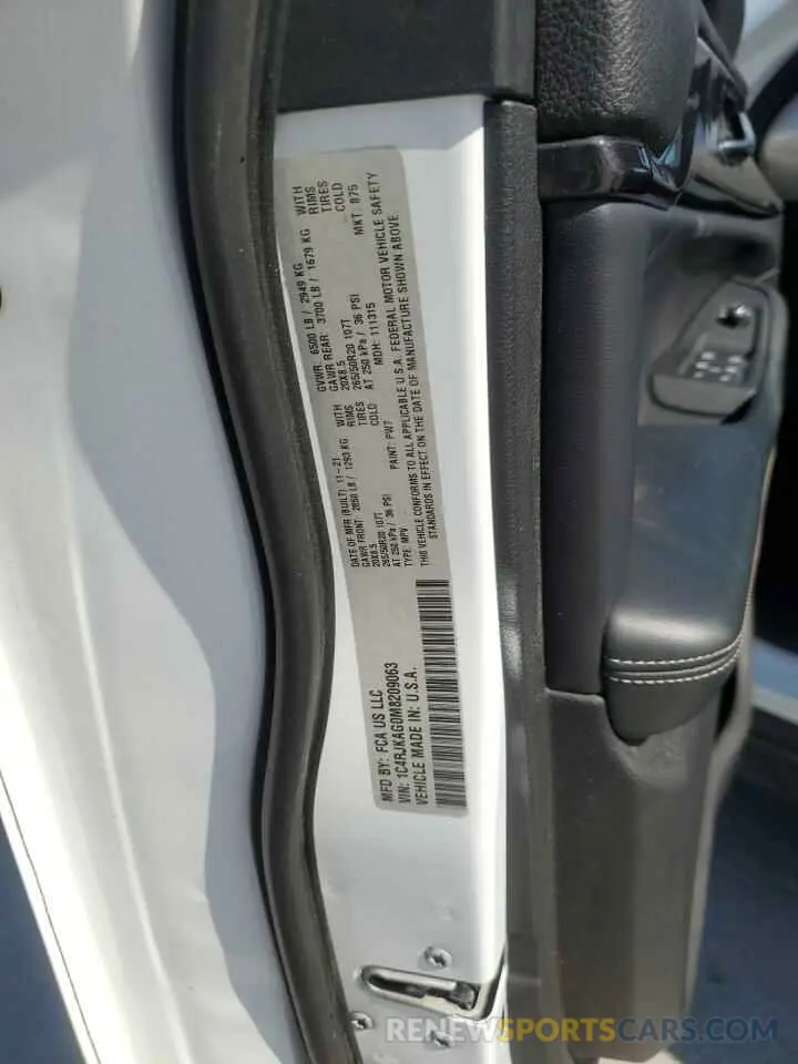 13 fotografías del automóvil dañado 1C4RJKAG0M8209063 JEEP GRAND CHER 2021