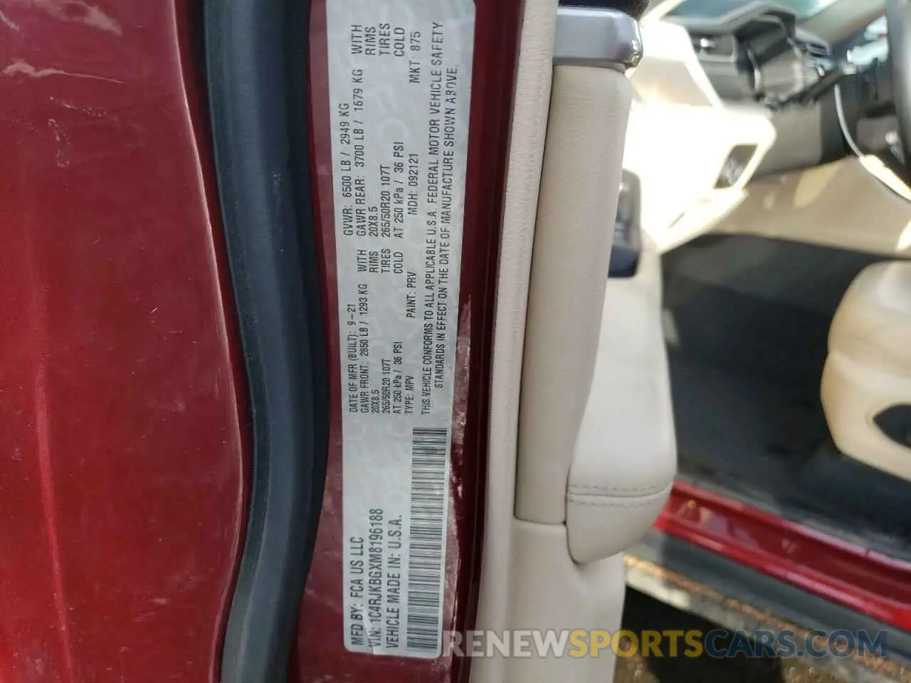 13 fotografías del automóvil dañado 1C4RJKBGXM8196188 JEEP GRAND CHER 2021