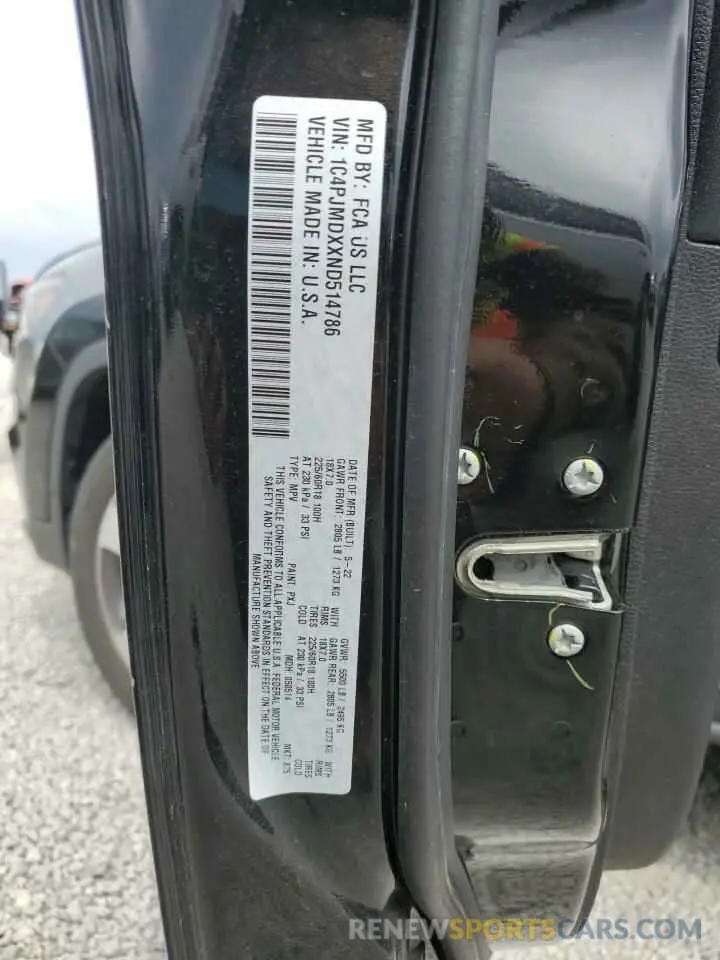 13 fotografías del automóvil dañado 1C4PJMDXXND514786 JEEP GRAND CHER 2022