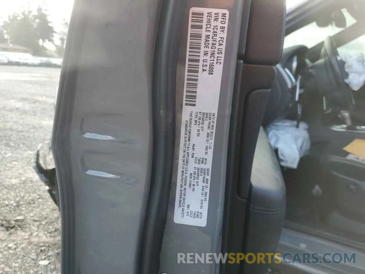 13 fotografías del automóvil dañado 1C4RJFAG1NC116008 JEEP GRAND CHER 2022