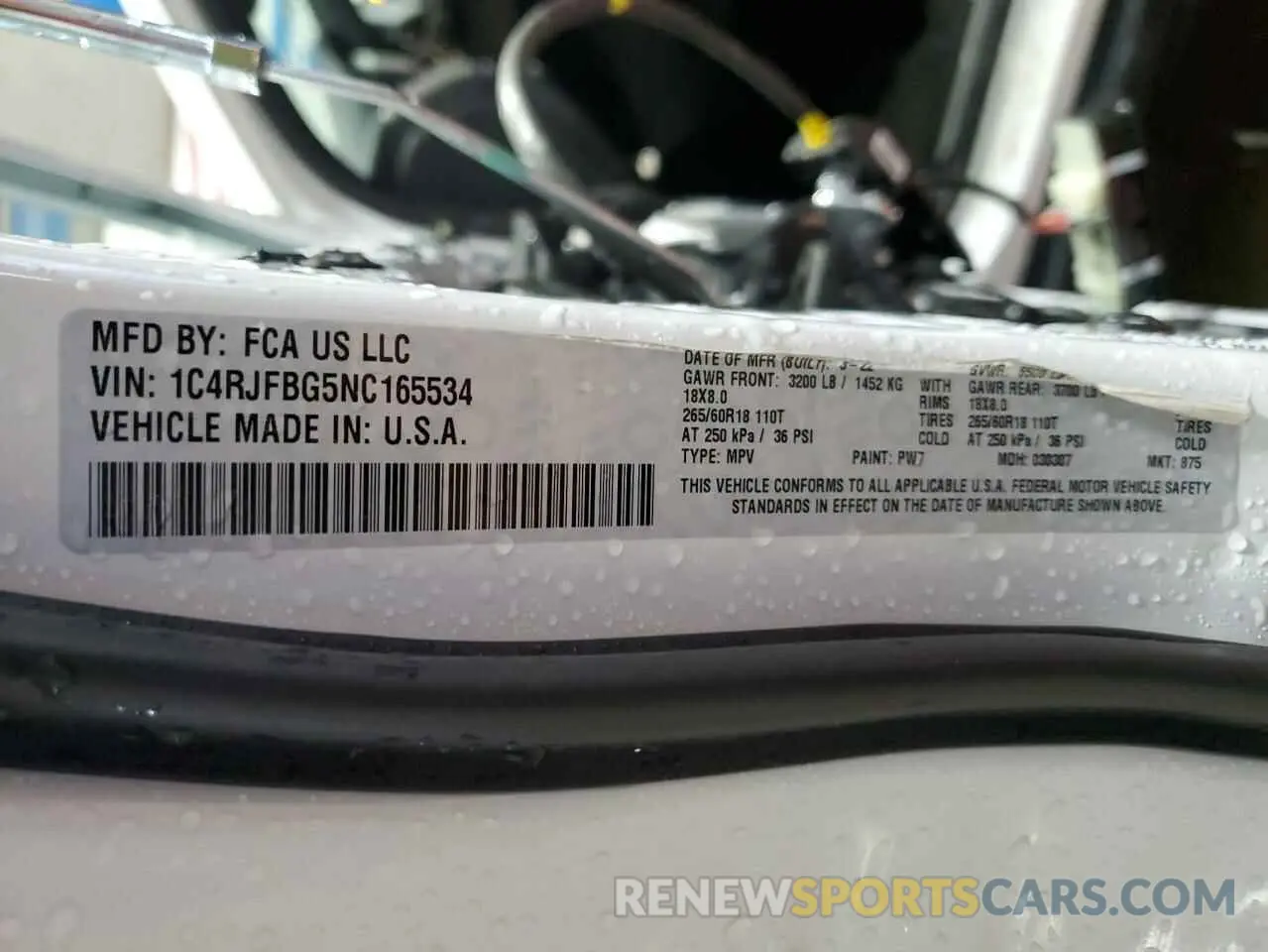 14 fotografías del automóvil dañado 1C4RJFBG5NC165534 JEEP GRAND CHER 2022
