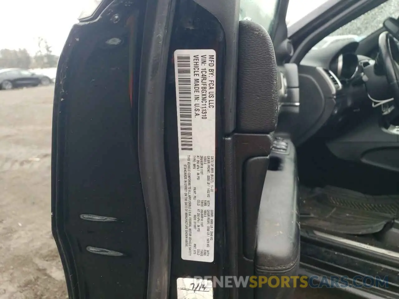 14 fotografías del automóvil dañado 1C4RJFBGXNC111310 JEEP GRAND CHER 2022