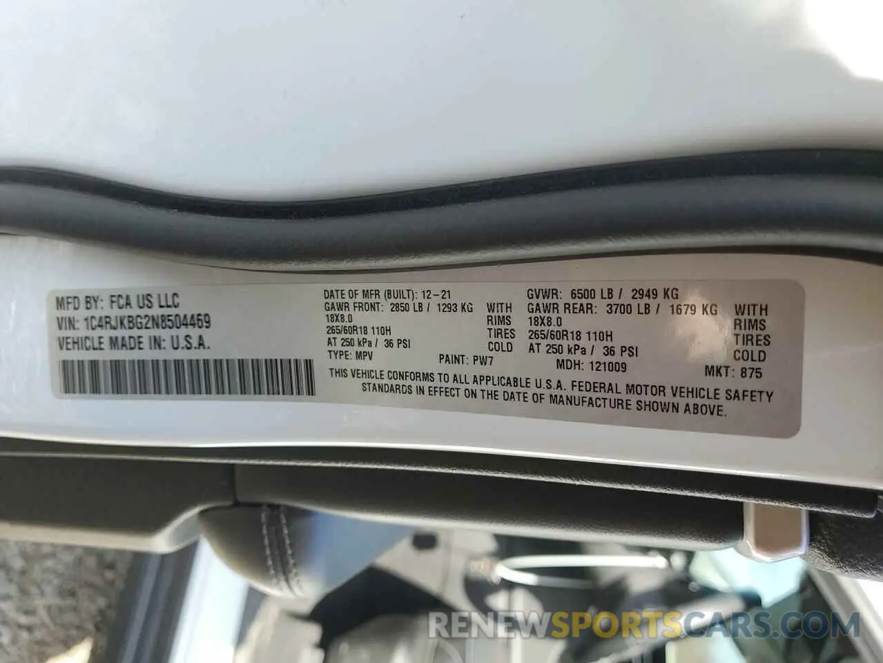 14 fotografías del automóvil dañado 1C4RJKBG2N8504469 JEEP GRAND CHER 2022