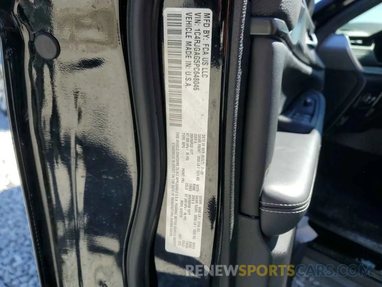 14 fotografías del automóvil dañado 1C4RJGAG5PC648046 JEEP GRAND CHER 2023