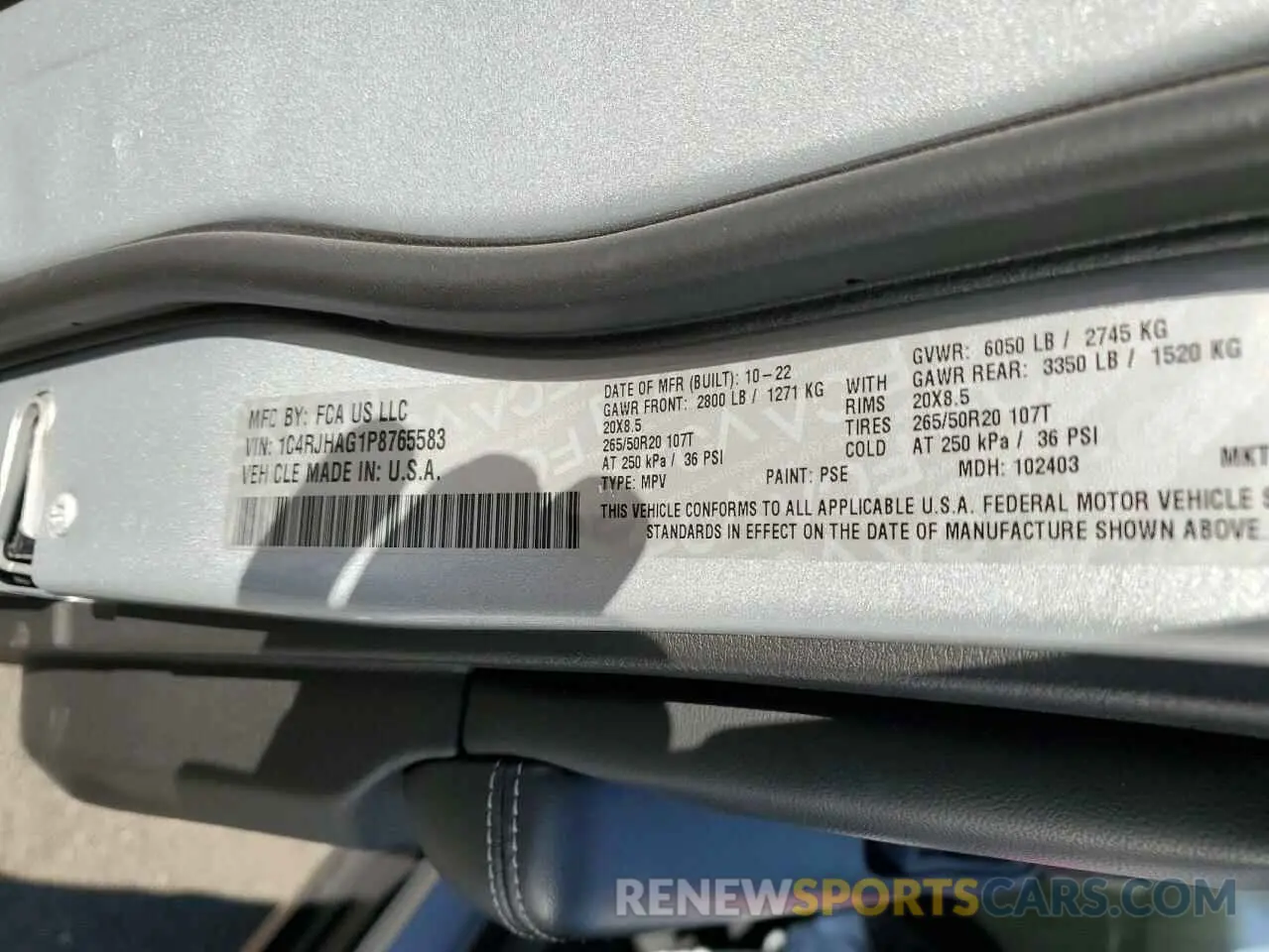 13 fotografías del automóvil dañado 1C4RJHAG1P8765583 JEEP GRAND CHER 2023